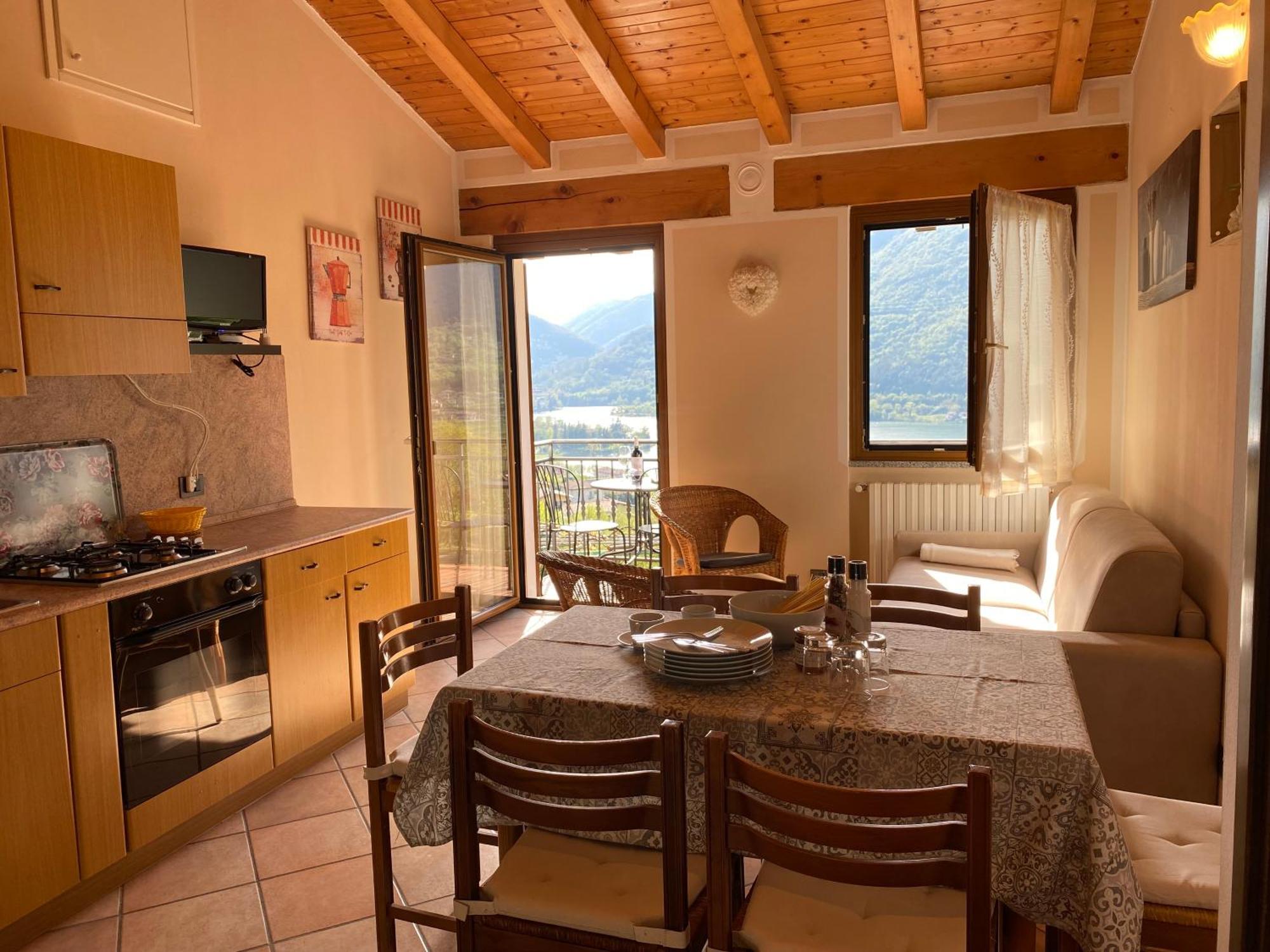 Casa Carla, Bis 4 Personen, Garten, Balkon Mit Blick Auf Den See Und Die Berge Crone Екстер'єр фото